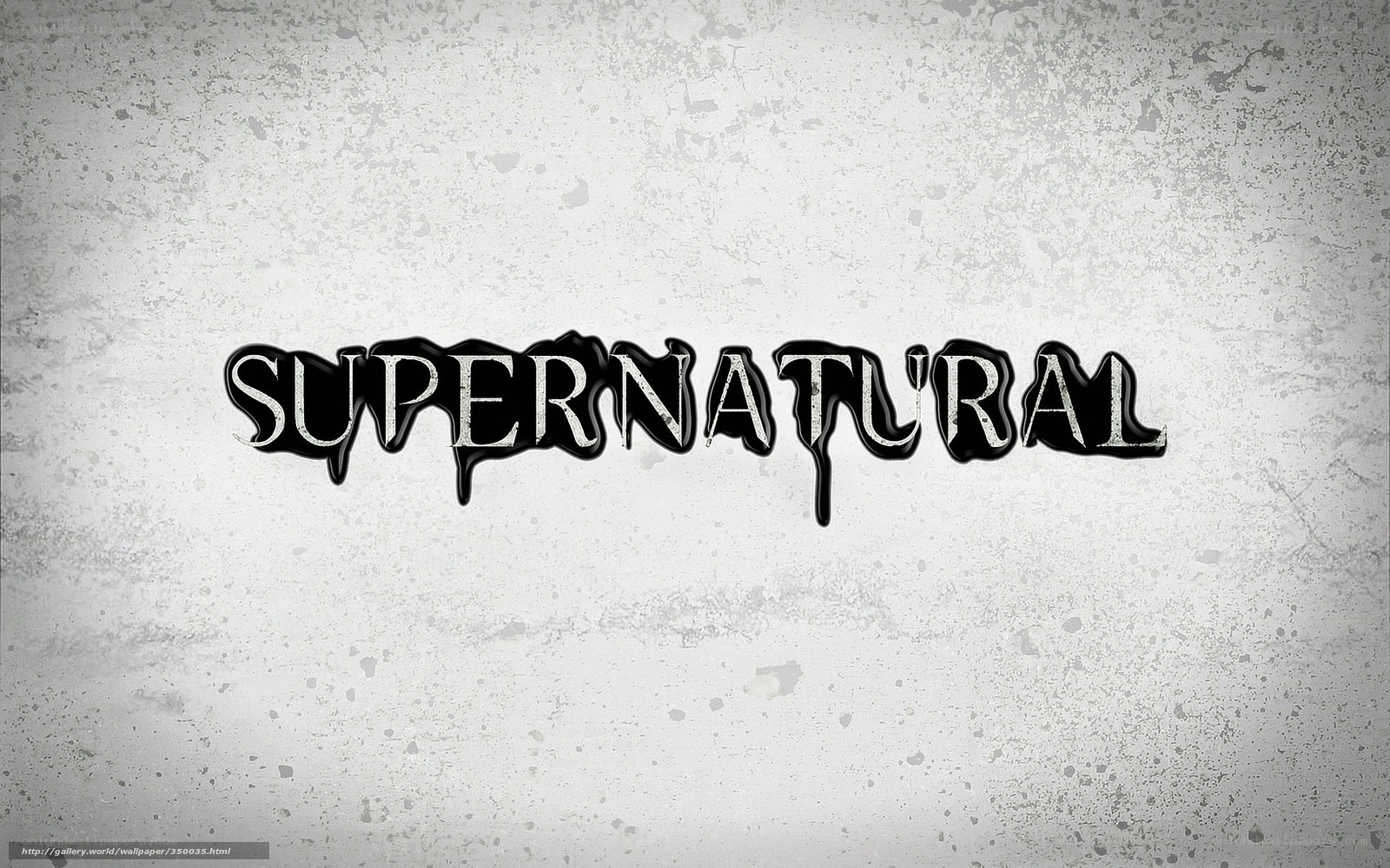 Supernatural logo on concrete