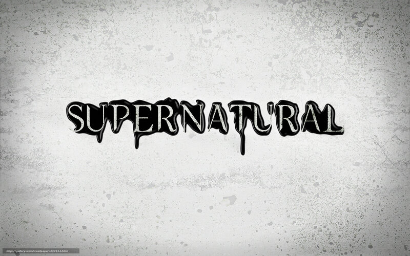 Supernatural logo on concrete
