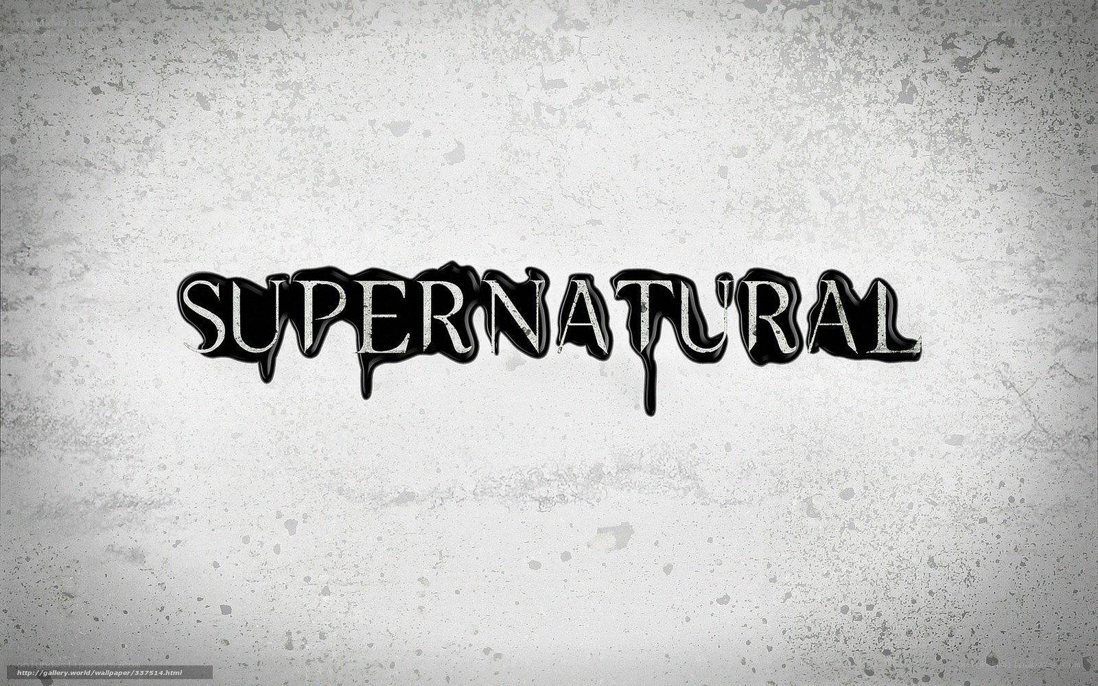 Supernatural logo on concrete