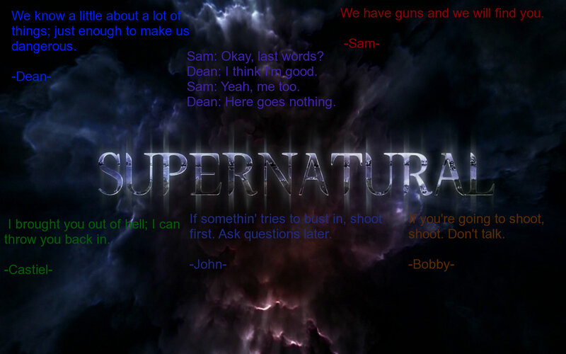 Supernatural quotes collage