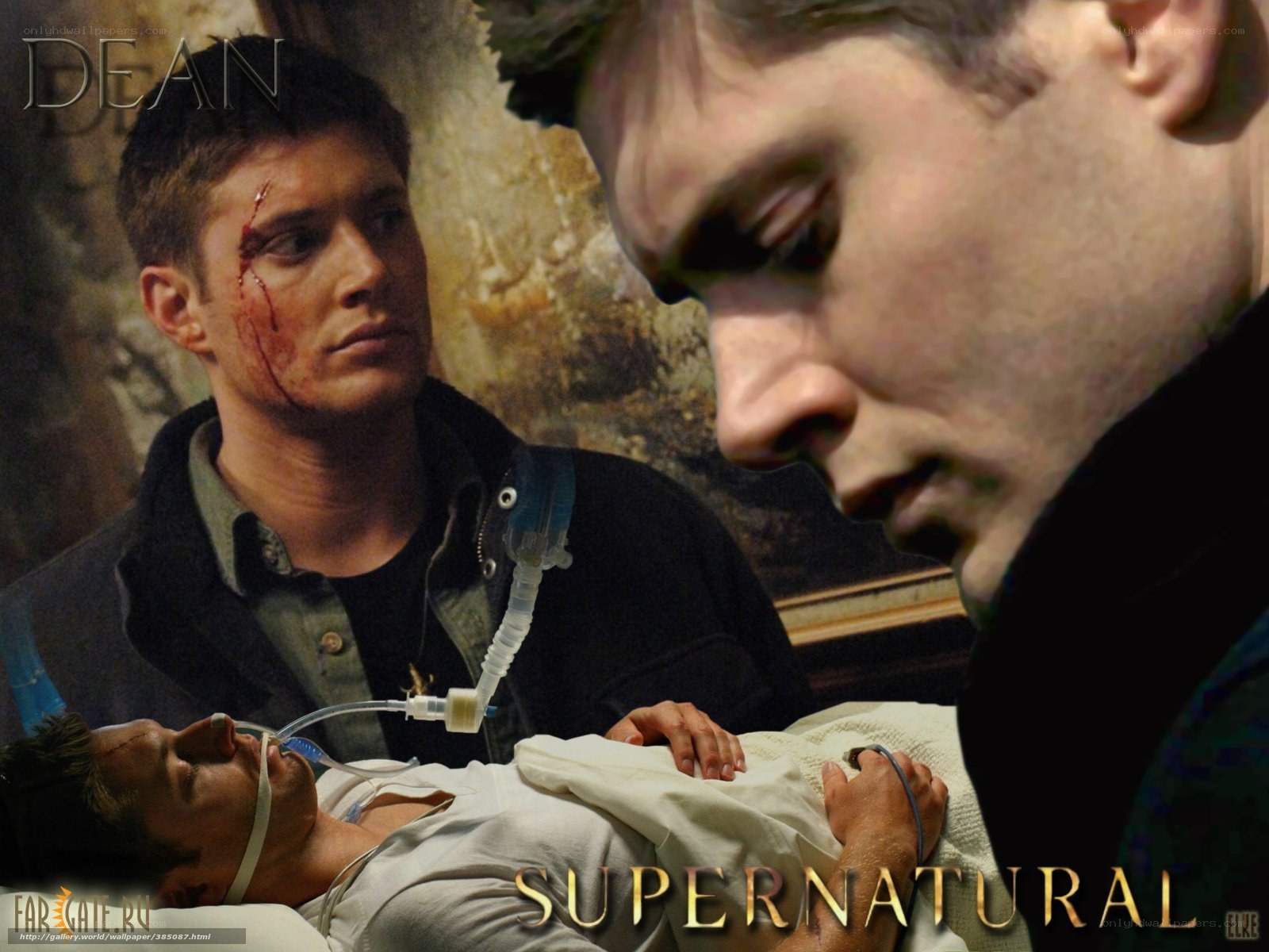 Supernatural scene with injured characters