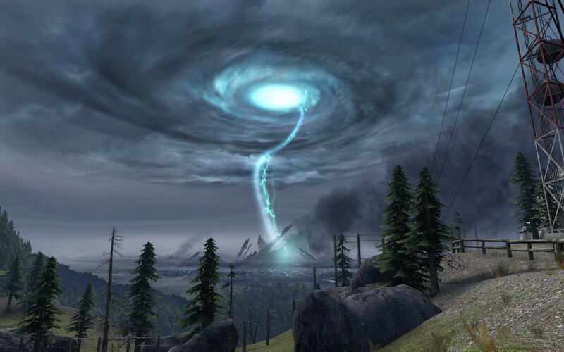 supernatural storm over forest