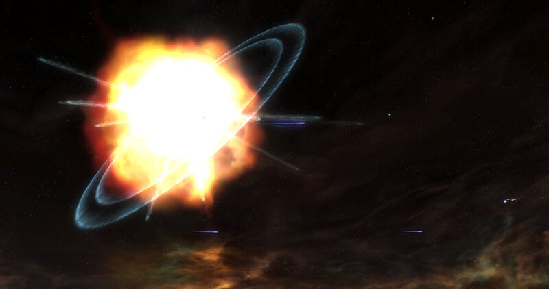 Supernova Explosion — Black, Dramatic, Night, Digital Art, Stars, Nebula