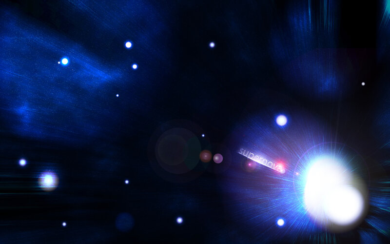 Supernova Explosion — Blue, Dramatic, Night