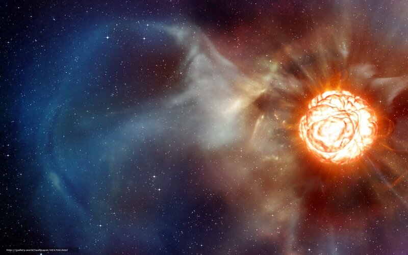 Supernova Explosion — Blue
