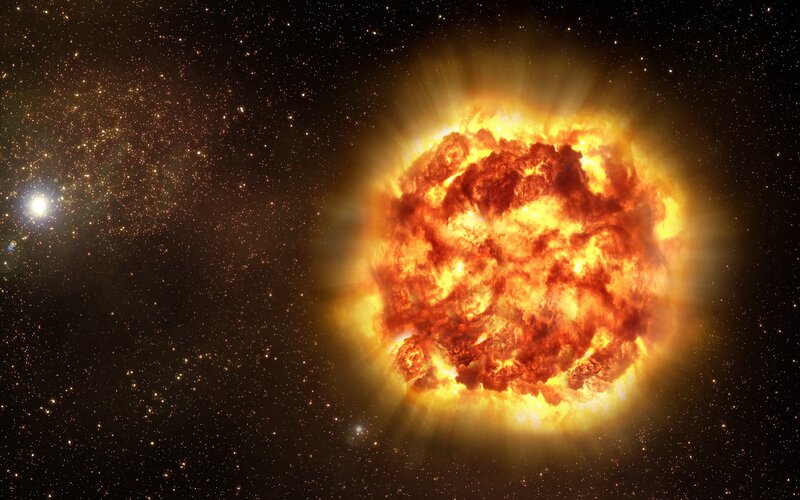 Supernova Explosion — Orange, Dramatic, Night