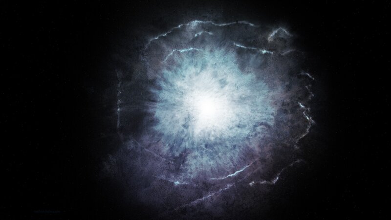 Supernova Explosion — White