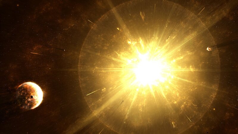 Supernova Explosion — Yellow, Dramatic, Digital Art, Planets
