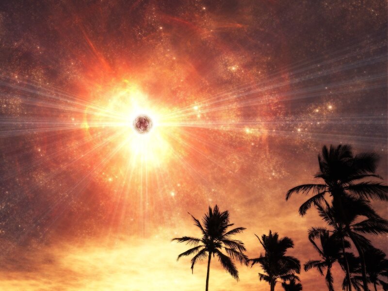 Supernova over Palm Trees