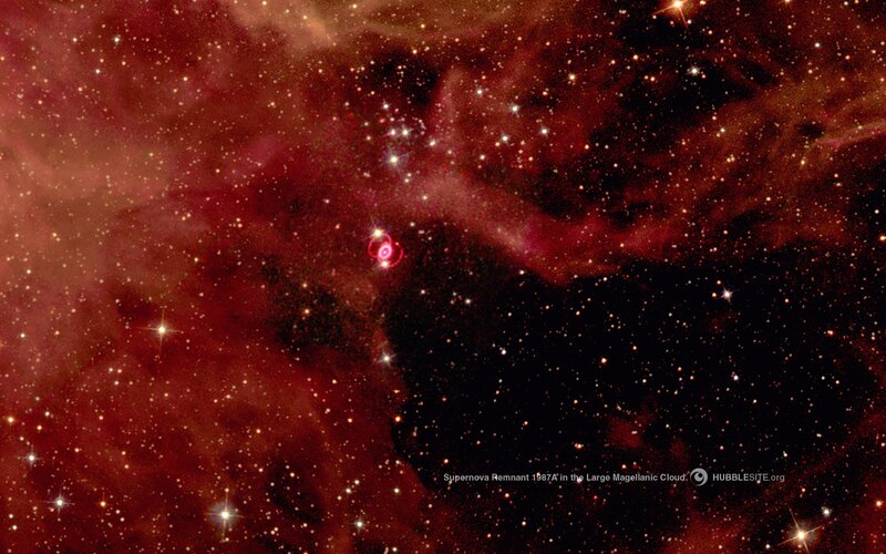 Supernova Remnant 1987A — Red