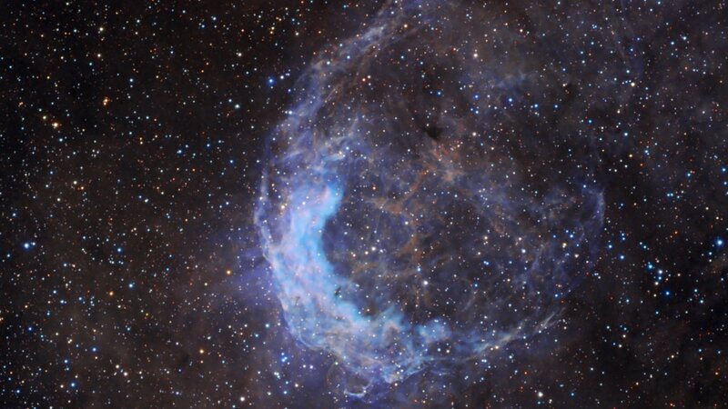 Supernova Remnant — Blue, Cosmic, Night, Photograph, Stars, Gas Clouds, Dust
