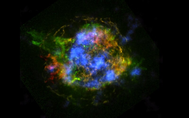 Supernova Remnant — Blue, Cosmic, Photograph