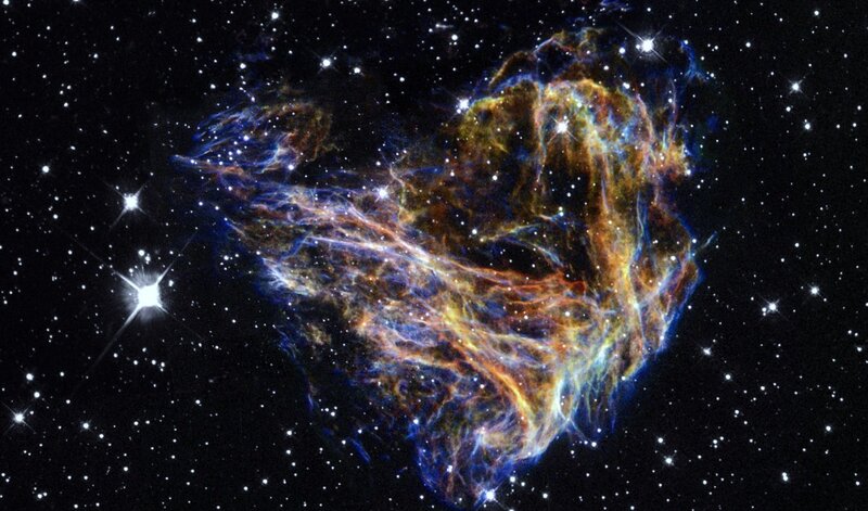 Supernova Remnant — Blue, Dramatic, Photograph, Stars