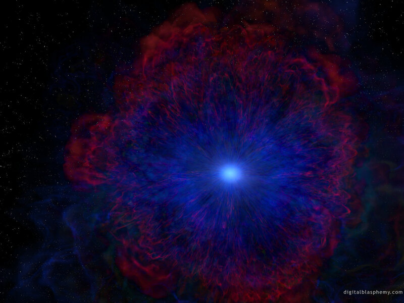 Supernova Remnant — Blue, Dramatic