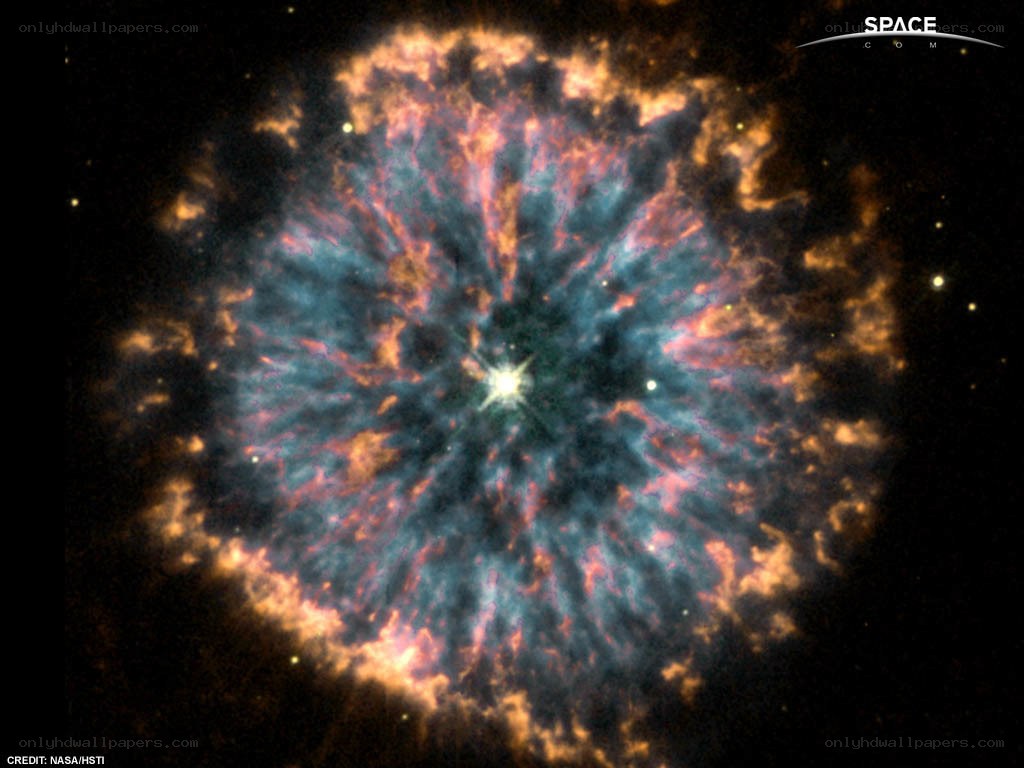 Supernova remnant in space