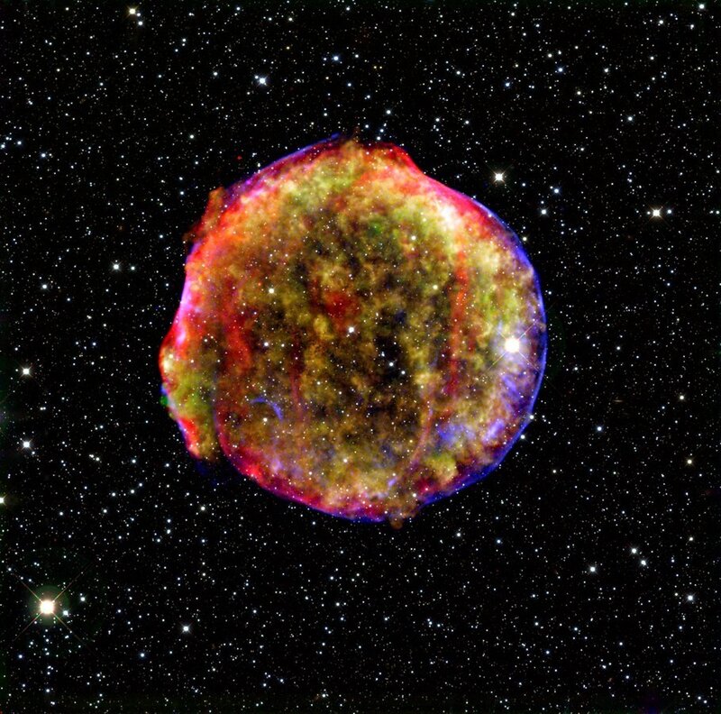 Supernova remnant in space