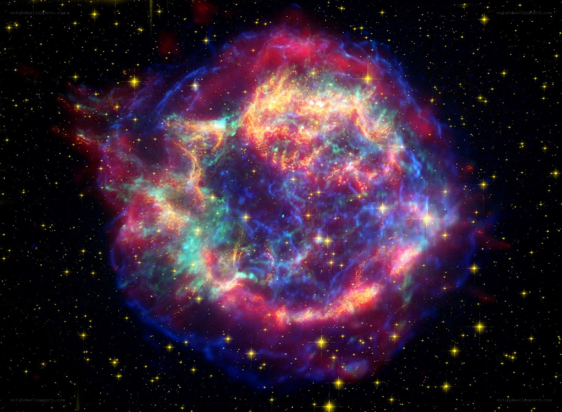 Supernova remnant in space