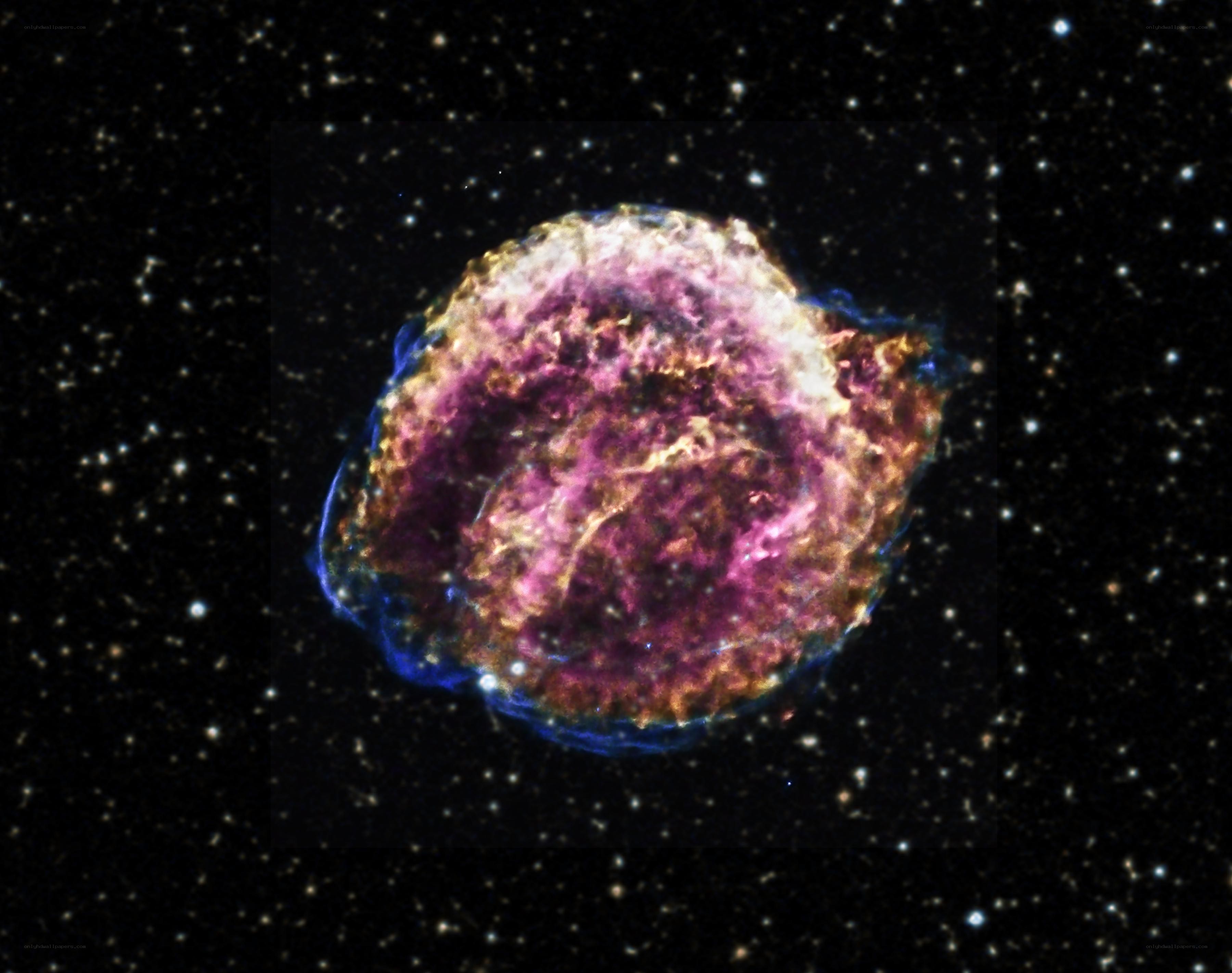 Supernova remnant in space