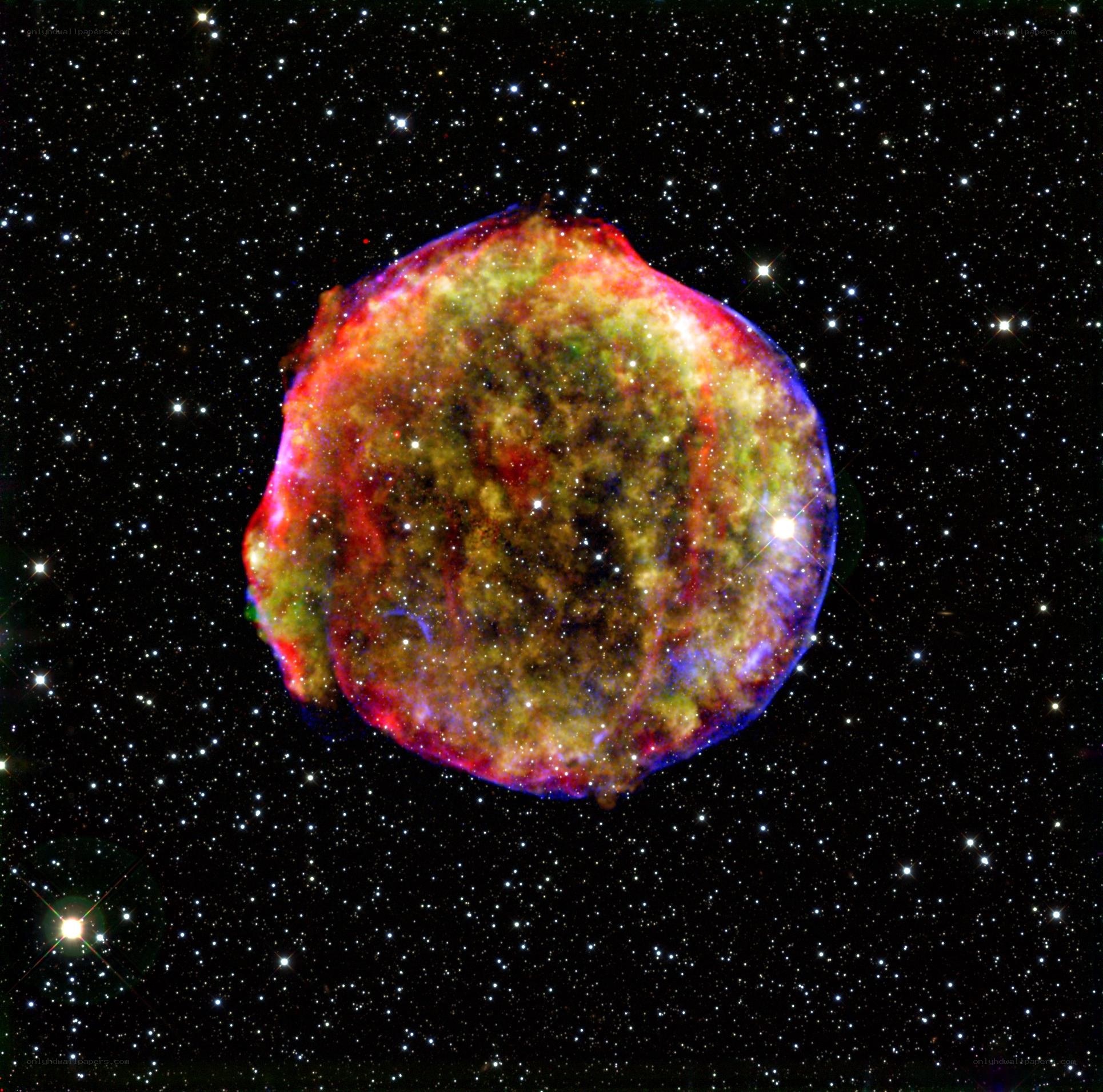 Supernova remnant in space