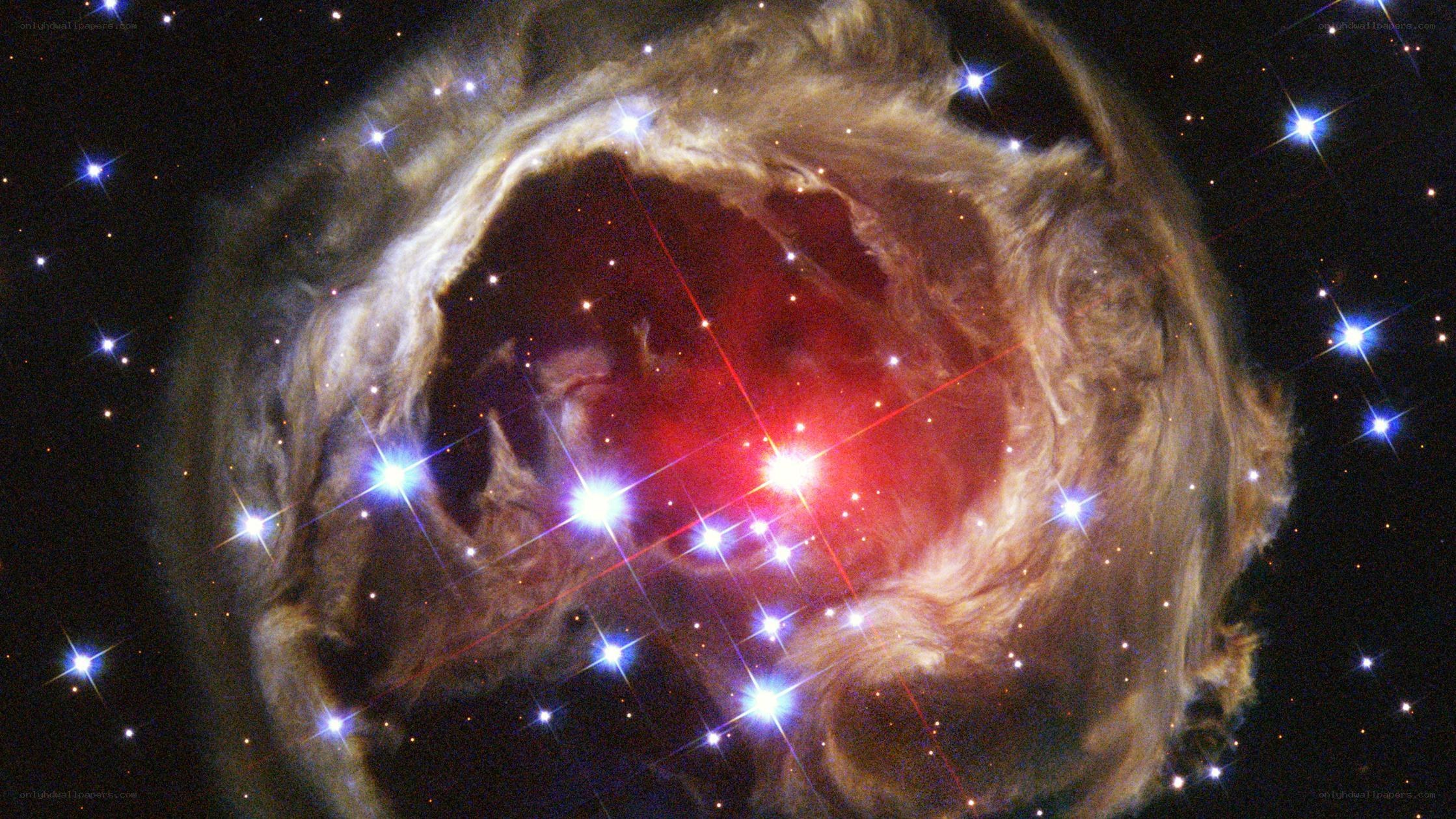 Supernova remnant in space