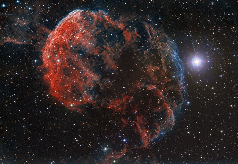 Supernova remnant in space