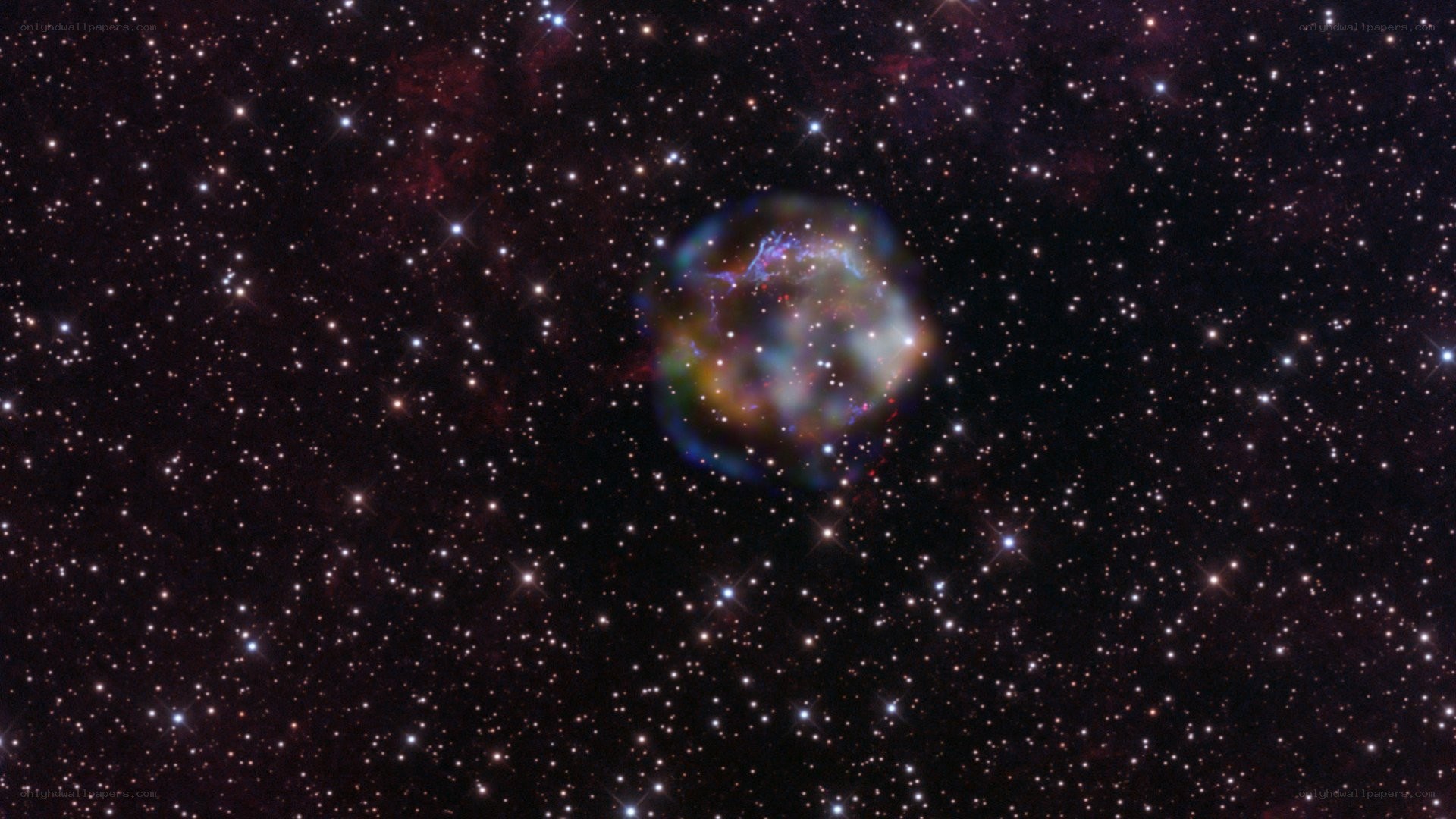 Supernova remnant in space