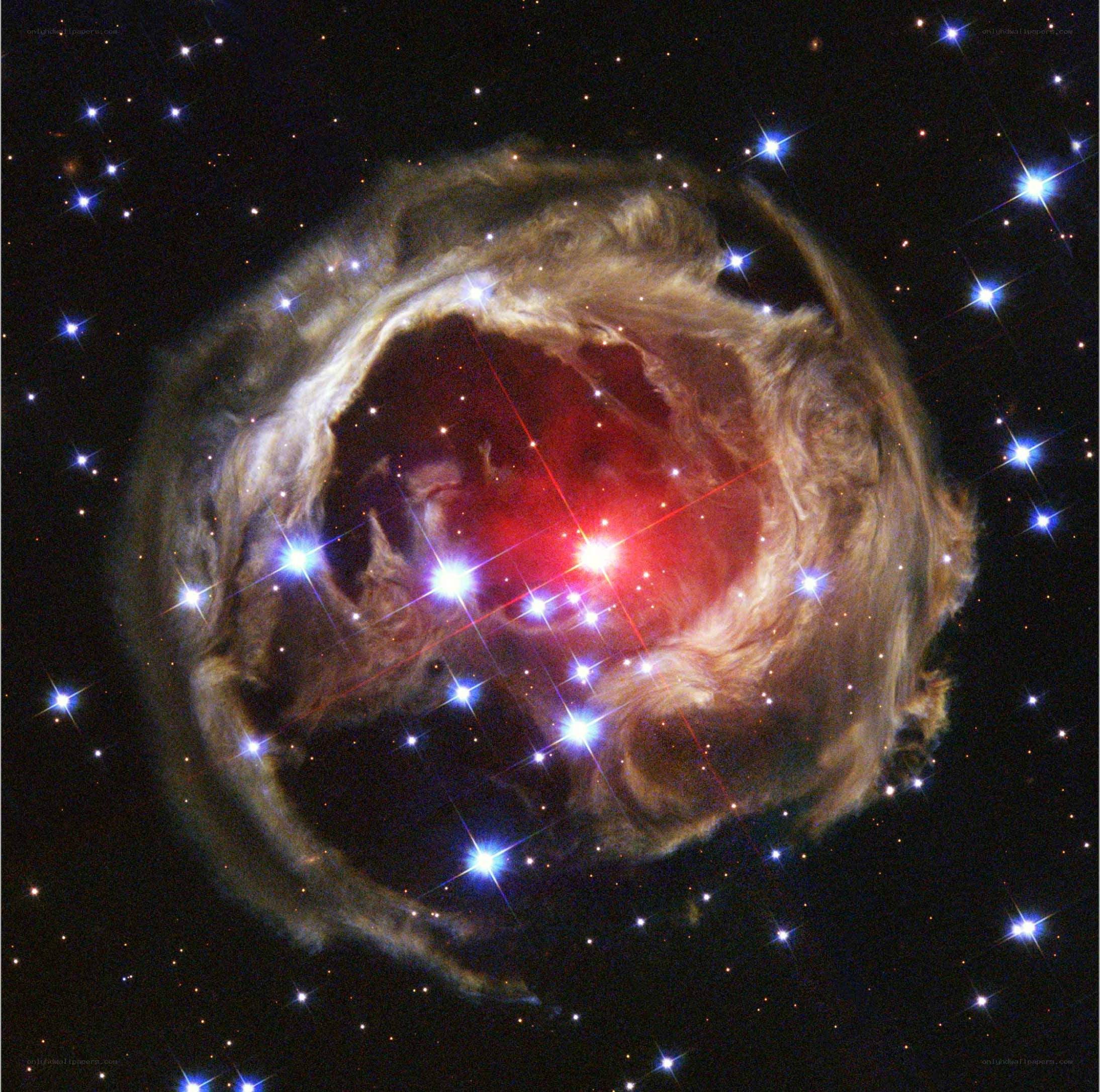 Supernova remnant in space