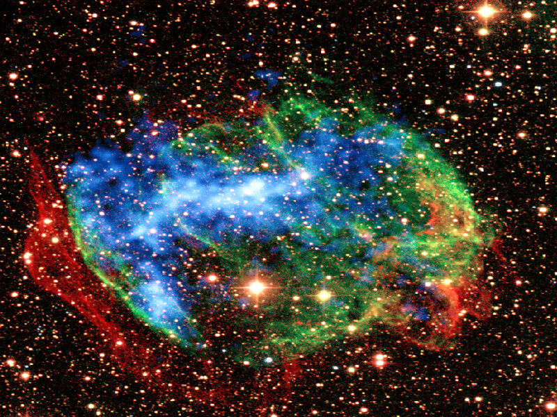 Supernova remnant in space