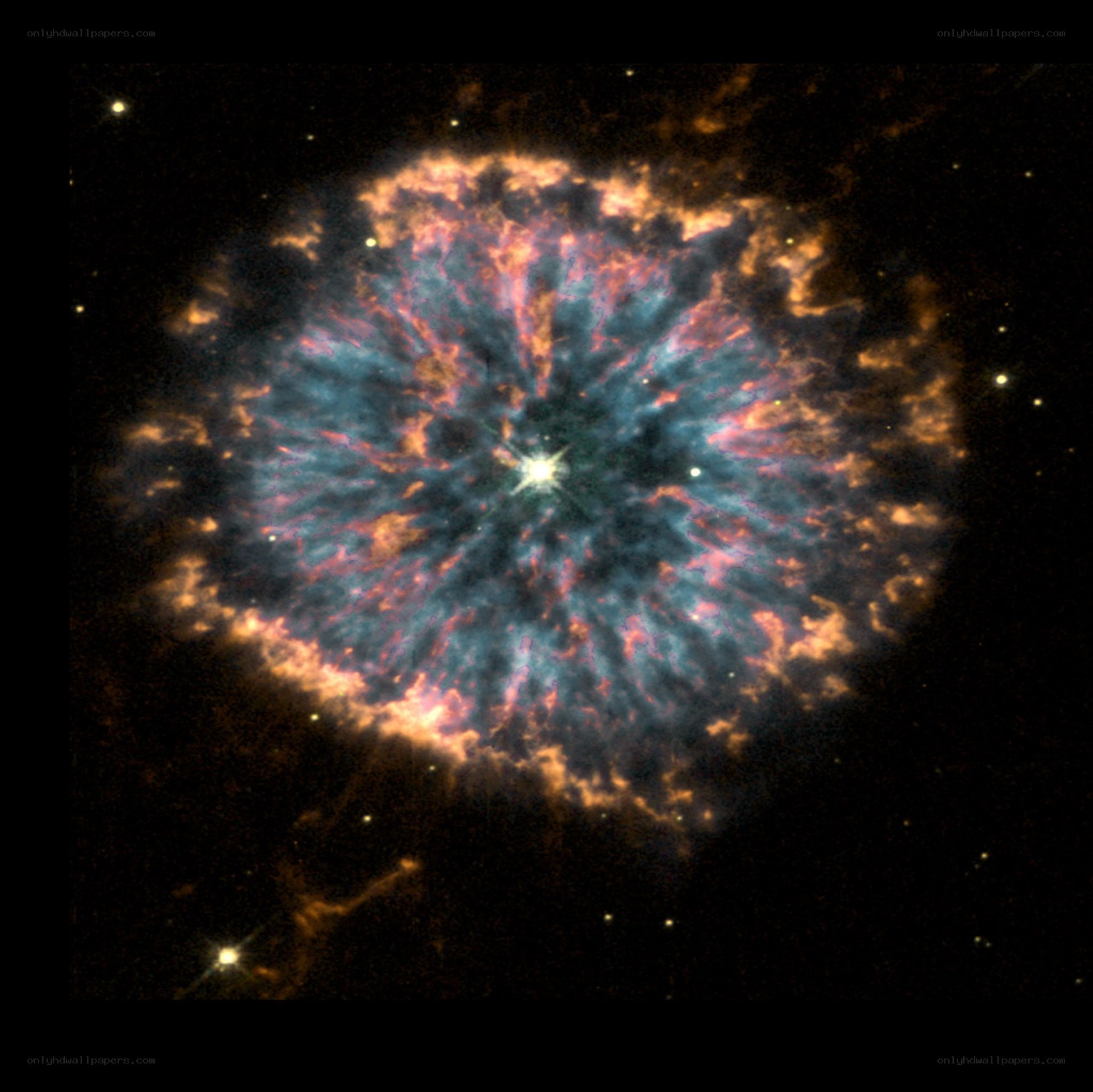 Supernova remnant in space