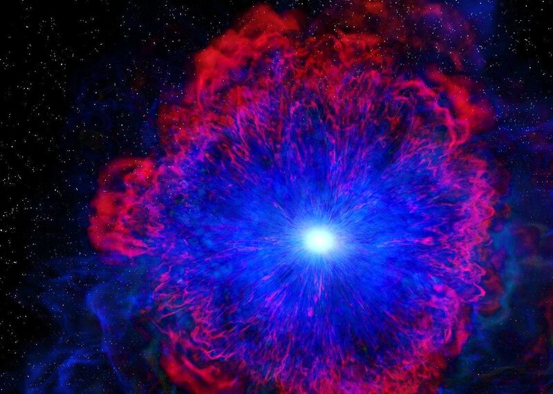 Supernova remnant in space