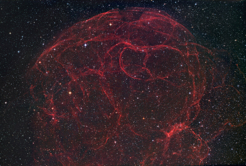 Supernova remnant in space