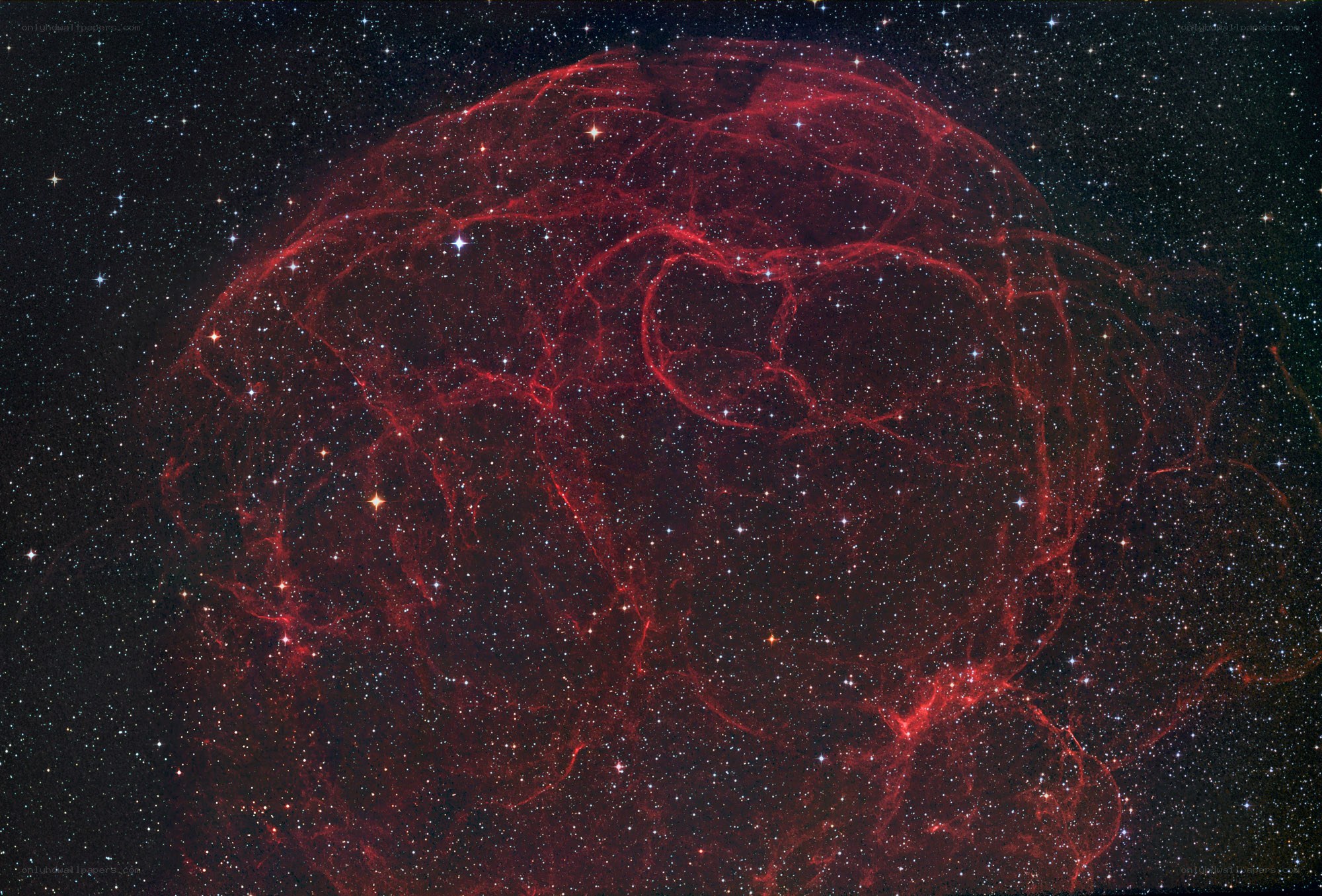 Supernova remnant in space