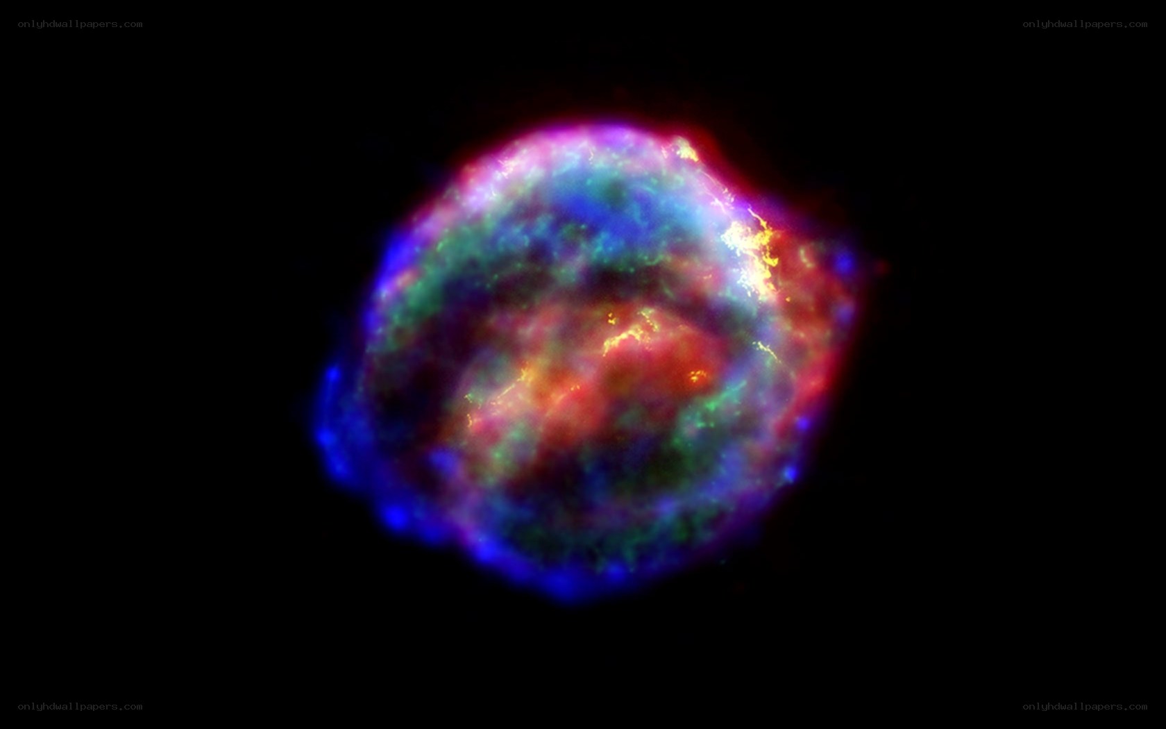 Supernova remnant in space