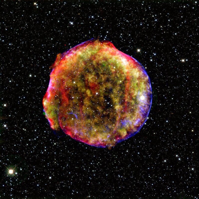 Supernova remnant in space
