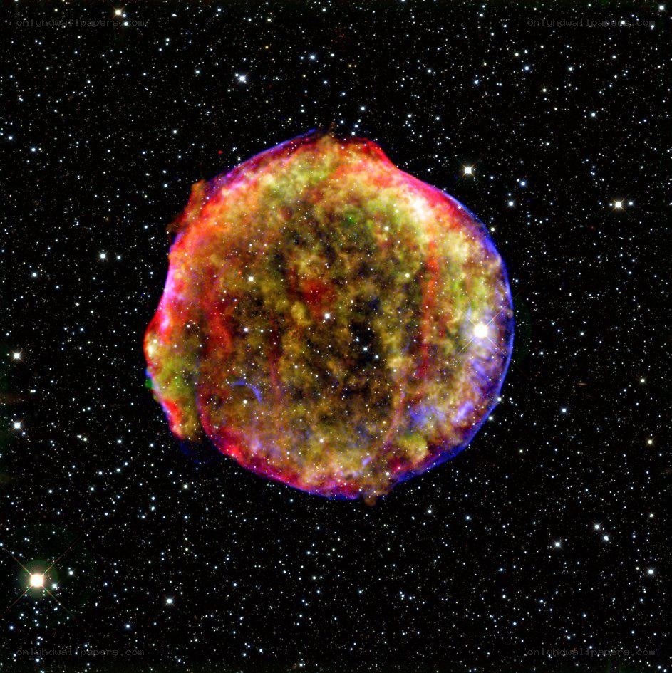 Supernova remnant in space