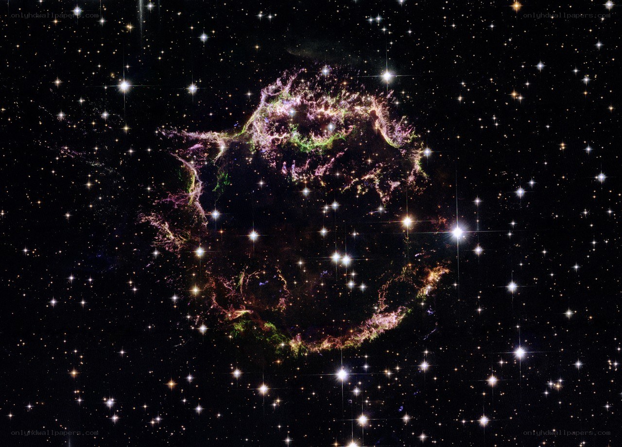 Supernova remnant in space