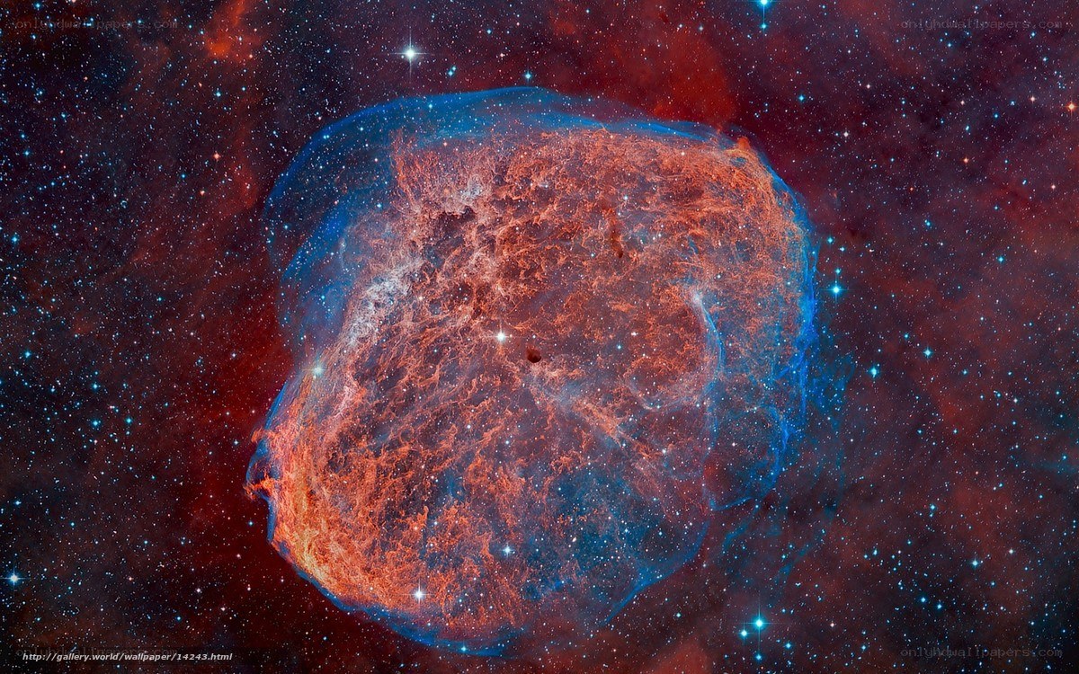 Supernova remnant in space