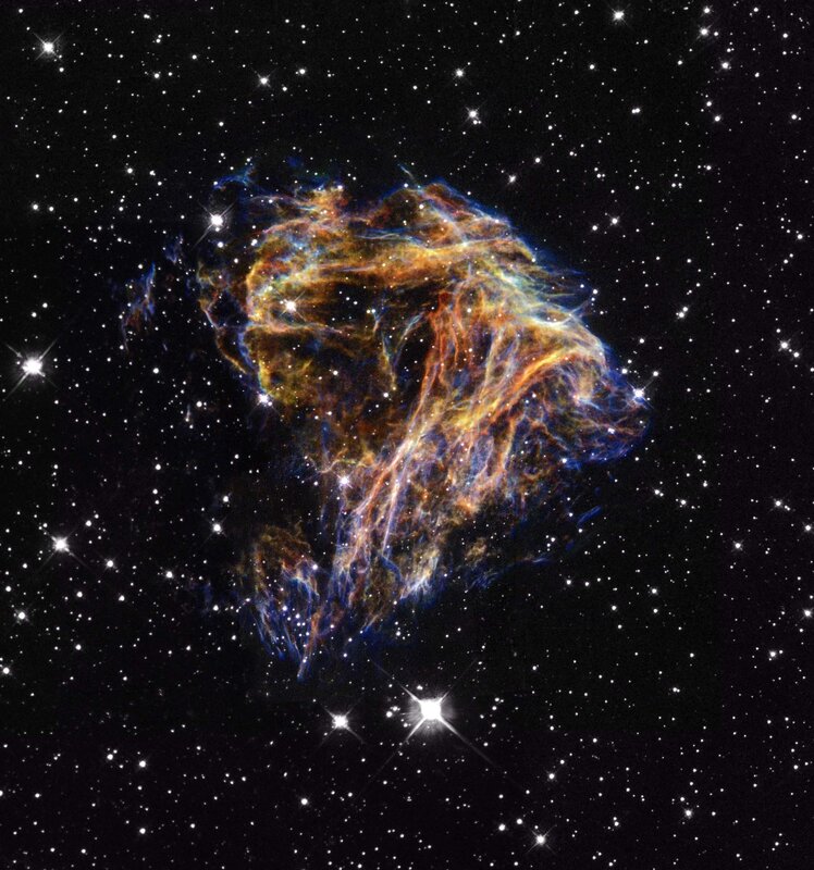 Supernova Remnant — Orange, Dramatic, Night