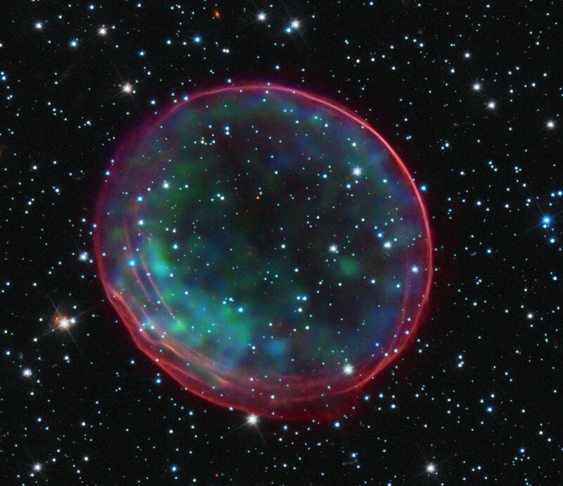 Supernova Remnant — Red, Cosmic, Night