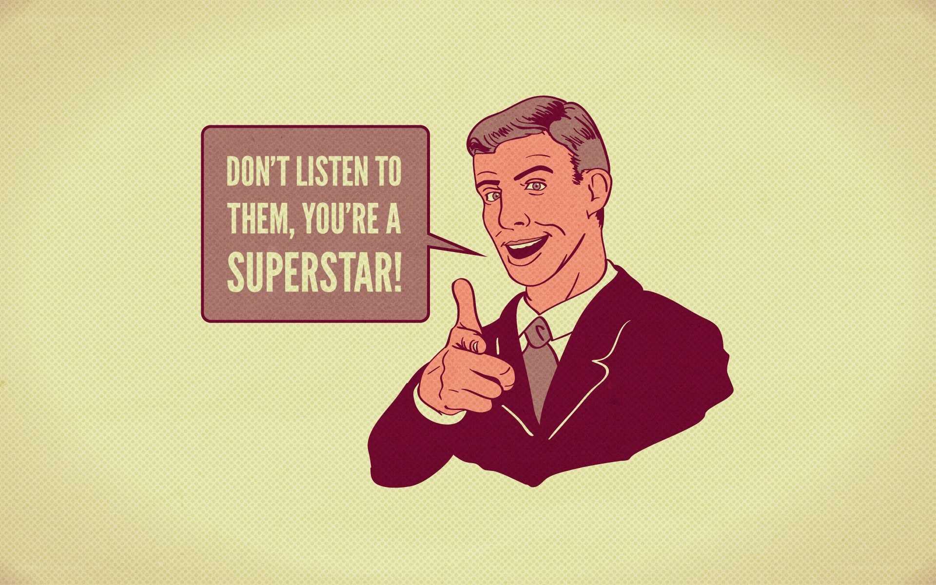 superstar encouragement illustration