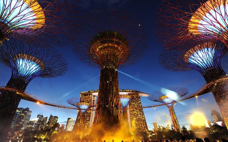 Supertrees at Night