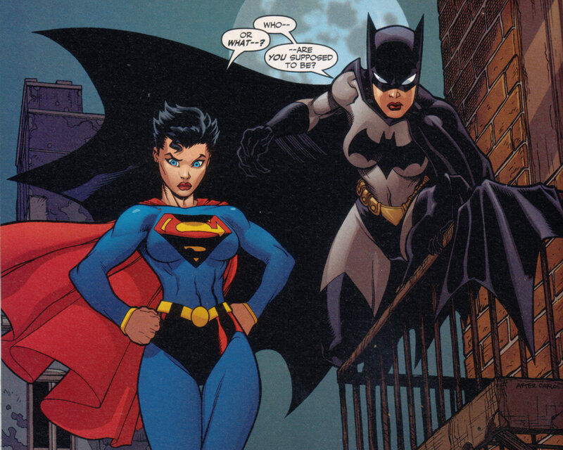 Superwoman and Batgirl meet