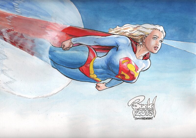 Superwoman Flying — Blue