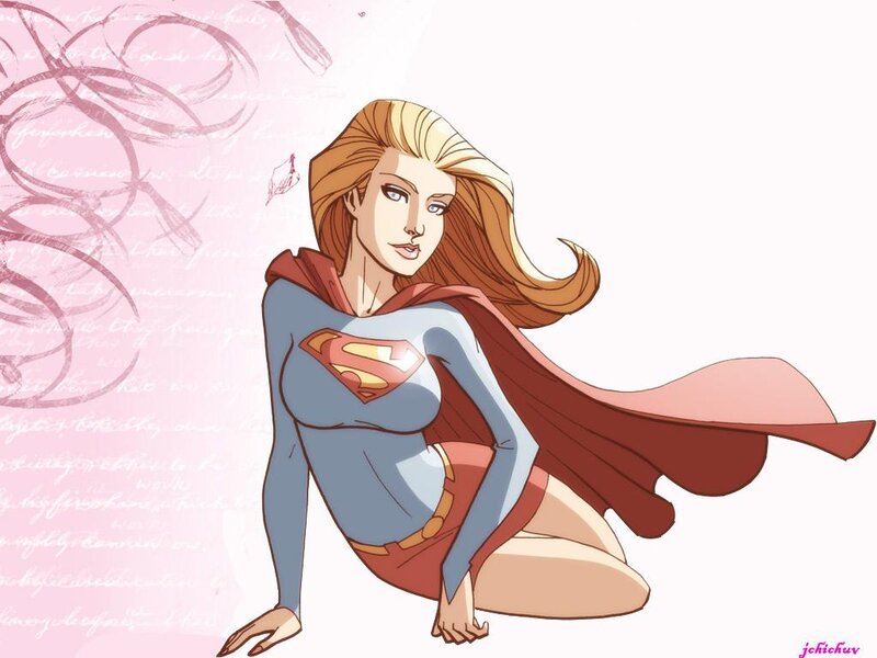 Superwoman in blue suit