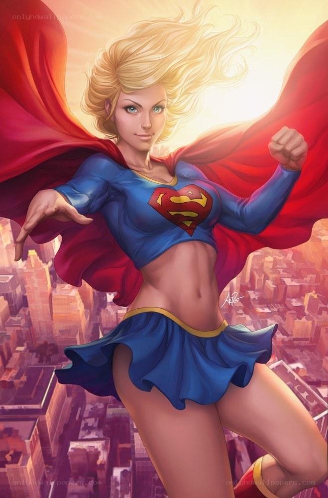 Superwoman in flight