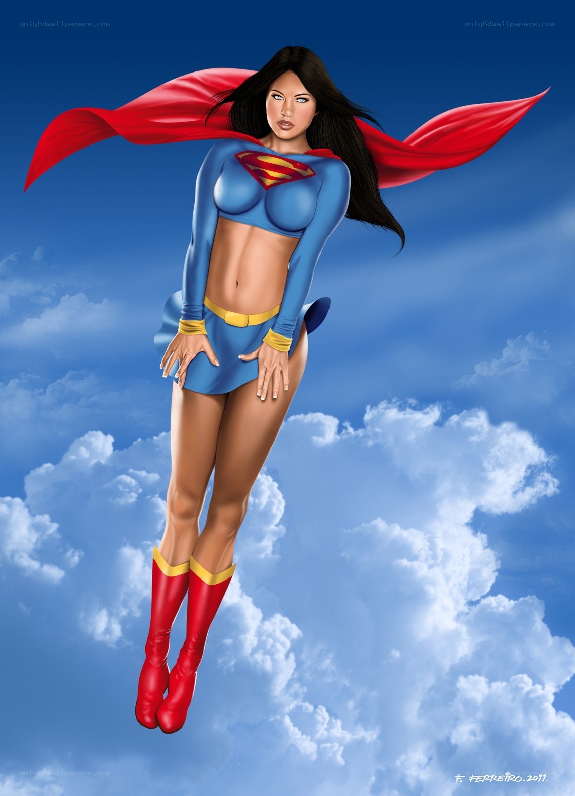 Superwoman in flight