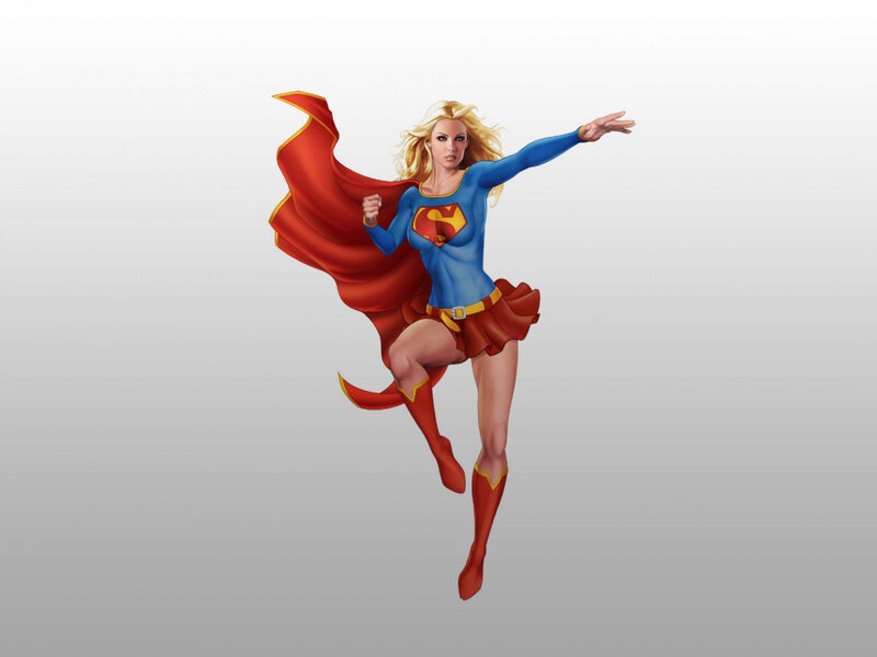 Superwoman in Flight — Blue