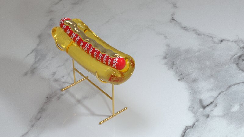 Supreme Hot Dog Sculpture