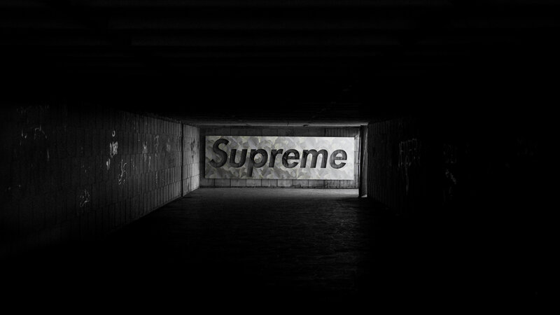 Supreme Logo in Tunnel