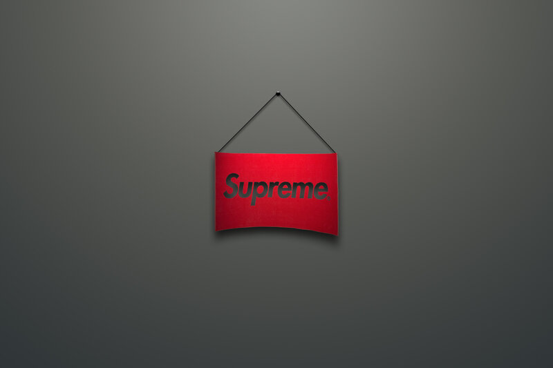 Supreme red flag sign